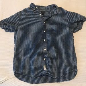 J Crew short sleeve linen button-down